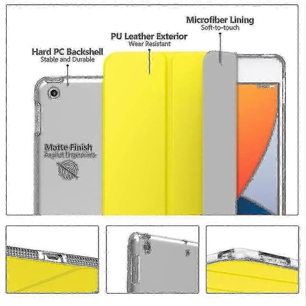 Etui passer til iPad 8. generation 2020/7. generation 2019, iPad 10.2 Lemon Yellow