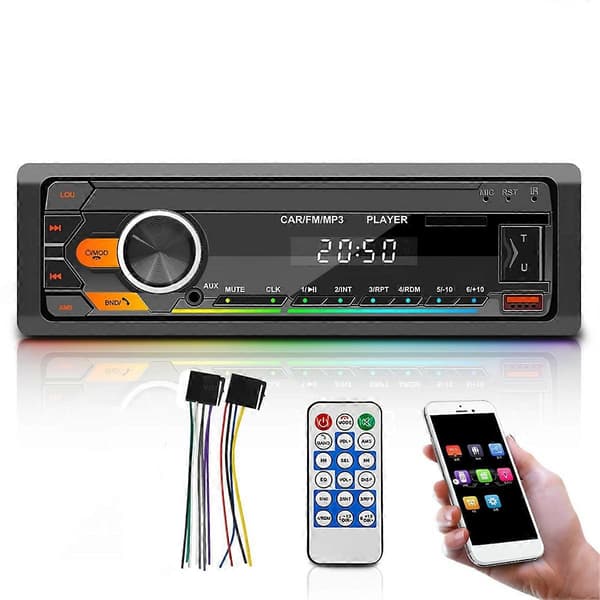 Enkel DIN bilstereo Bluetooth FM USB AUX SD MP3