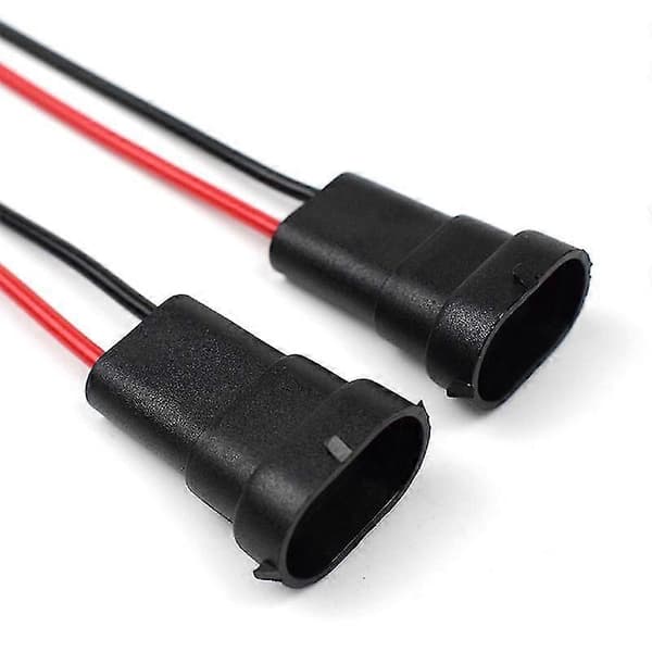 Vandtæt H11 H9 H8 880 H16jp Stik Ledningsbase Pærestik Kabel Autodele Svart