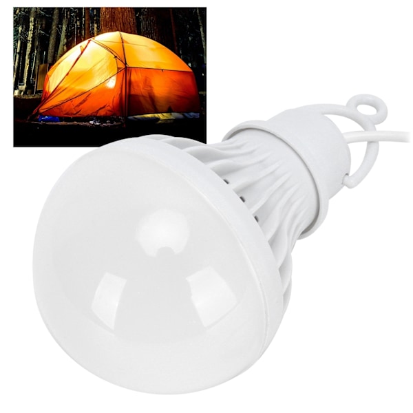 Bærbar 5V 7W USB LED Energibesparende Lampepære til Udendørs Camping og Nødsituationer