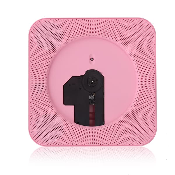 Bärbar Bluetooth CD MP3-spelare med FM-radio väggmonterad rosa