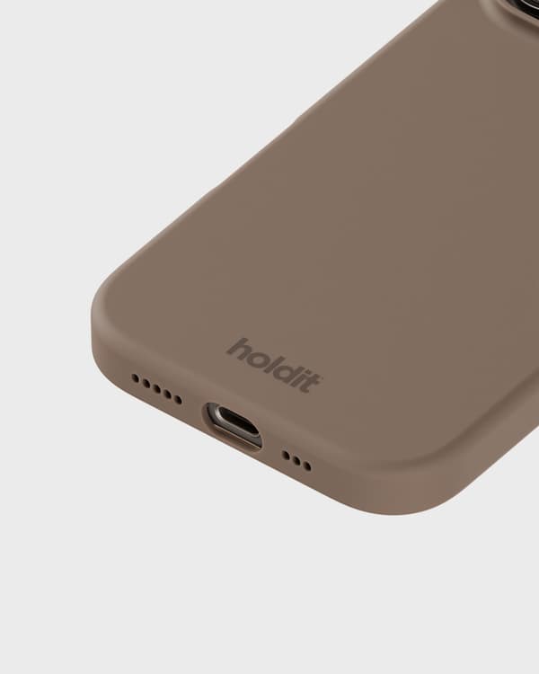 holdit iPhone 16 Pro Mobildeksel Silikon Mocha Brown Brun Silikon