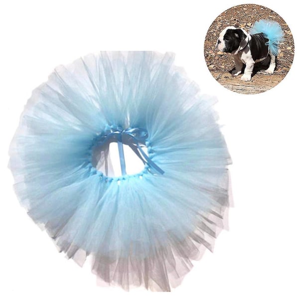 Pet Hund Katt Kostym Tutu Outfit Animal Halloween Party Tyll kjol Blue