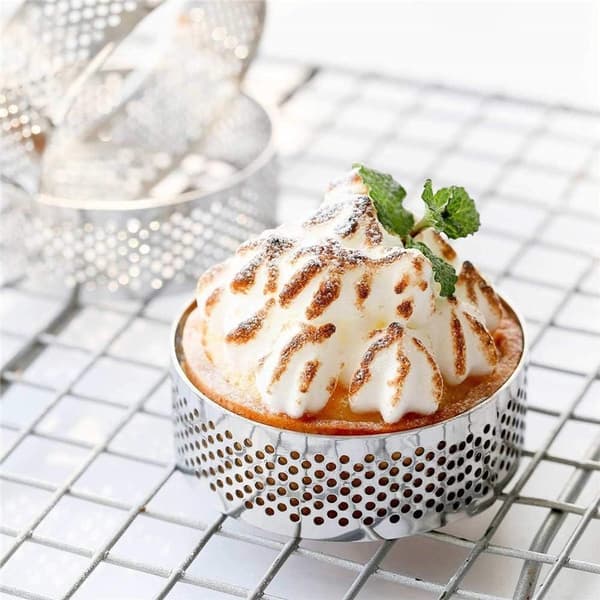 [DT]Kakeform, Paiform, Mousseform, Rustfritt Stål, 8 cm, for Baking, 9 Stykker