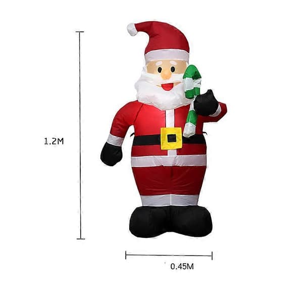 Jättestor LED Jul Tomte Uppblåsbar Gårdsbelysning Utomhusdekoration EU plug