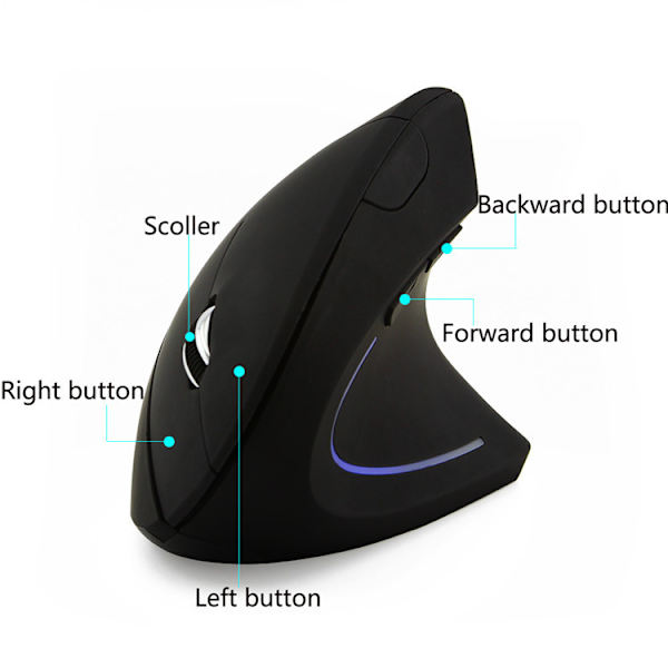 Bluetooth vertikal trådlös mus