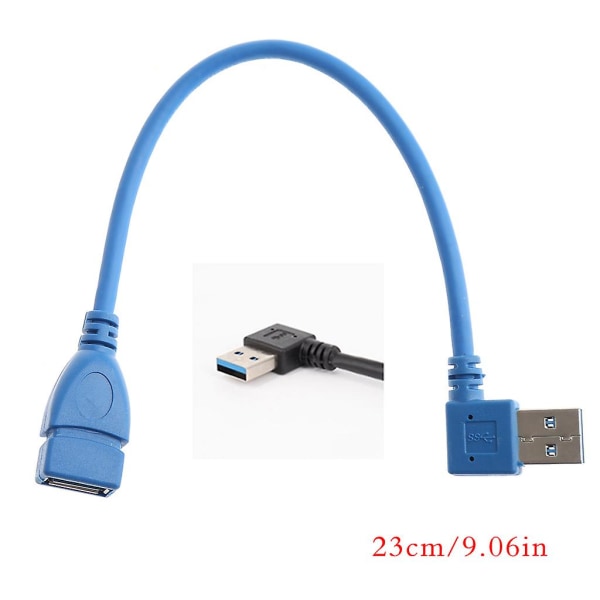 För USB 3.0 vinkel 90 graders förlängningskabel hanadaptersladd