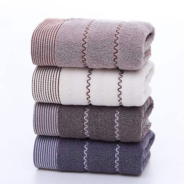 3-delad set av ren bomullshandduk, ansiktshandduk 3 colors 3pcs