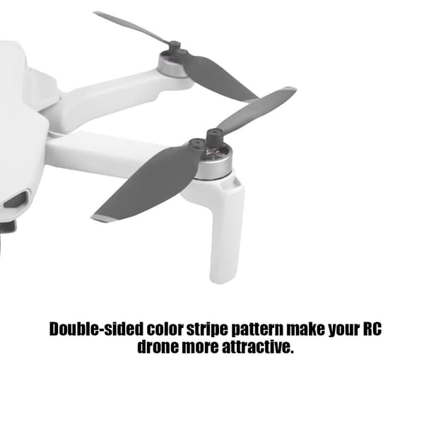 2 par RC Drone 4726F propeller udskiftning støjreduktion egnet til DJI Mavic Mini (hvid sort)