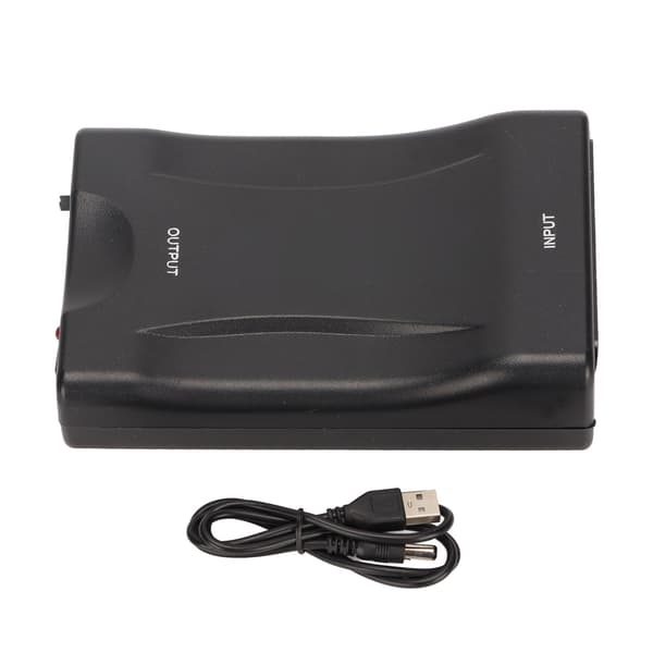 SCART til HDMI-konverter HD-videoadapter med USB-kabel 720P 1080P-utgangsstøtte
