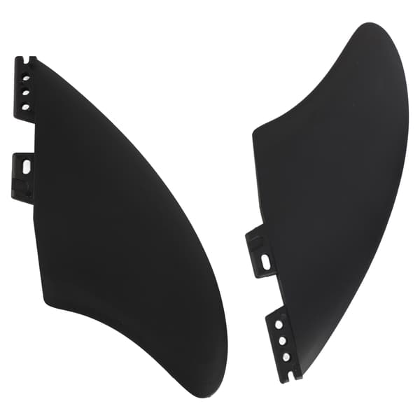 2 STK Avtakbare PVC Fishtail Surfebrettfinner for Longboards Stand Up Paddleboards FCS2-kompatible