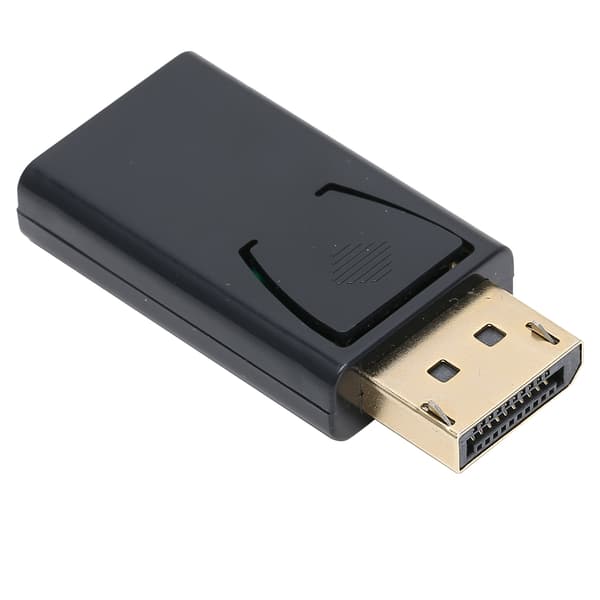 4K DP Han til HDMI Hun Adapter 1.4V Guldbelagt Konverter Sort