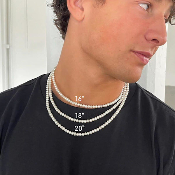 Pärlhalsband Män Enkelt Handgjorda Strand Bead Halsband