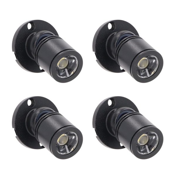 4-Pak Dimbar 5V LED Mini Spotlights for Smykkeutstillinger og Inngangspartier i Svart og Hvitt