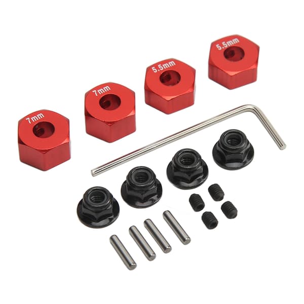 RC Hjul Hex Nav Aluminiumlegering 12mm Diameter 5.5mm 7mm Tykkelse Tilbehørssett