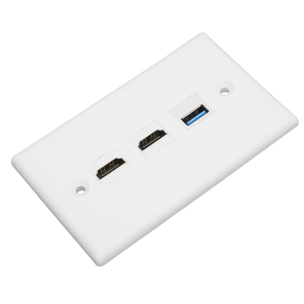 HD Multimedia Interface Ethernet USB -seinälevy, 2 porttia HDMI Keystone, 1 portti USB 3.0