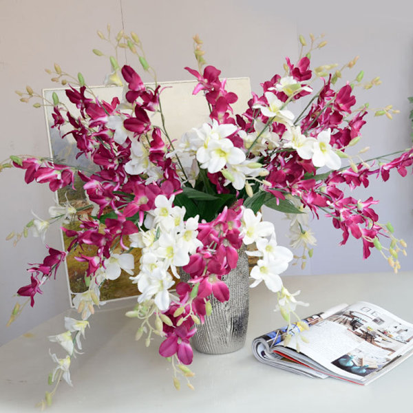Enkelt Rosa Kunstig Orkideblomst for Bryllup - 1 Pakke