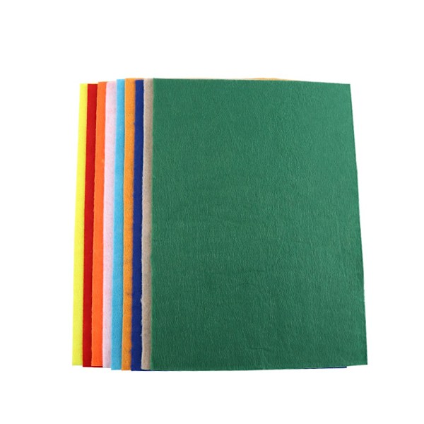 10 Blandade Färger Non-Woven Filtark för DIY, 20x30 cm