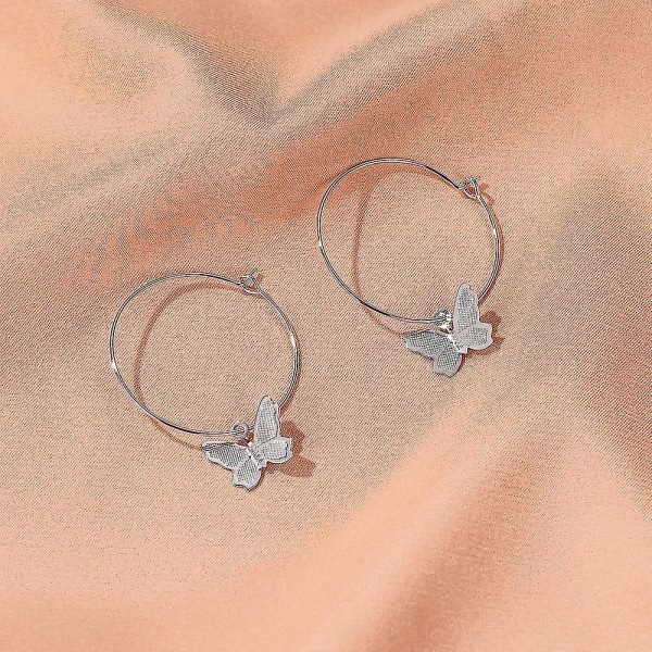 [rajoitetun ajan tarjous]korvakorut Frosted Butterfly Korvakorut Temperamentti Väri Makea