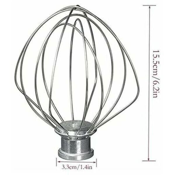 Piskeris i rustfrit stål kompatibel med KitchenAid K45WW WP9704329 KSM150 KSM160 K45 KSM90 Food Processor Tilbehør