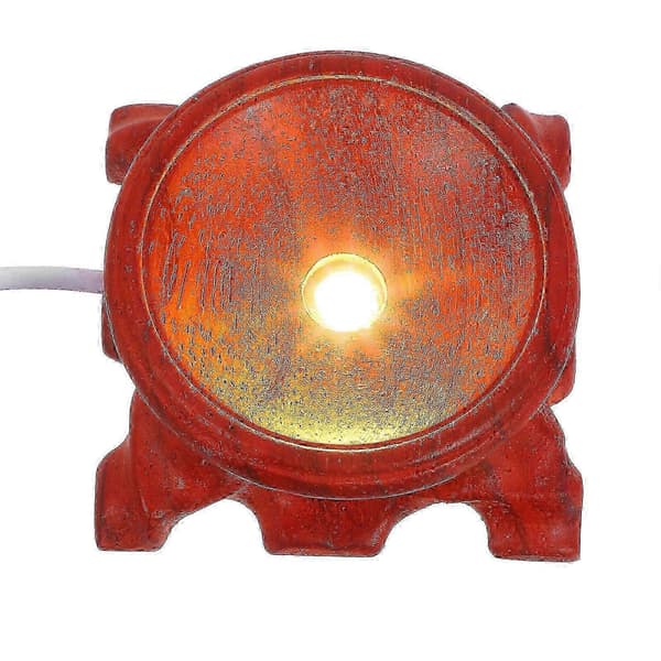 LED-lysbase i tre for krystallkule 2 stk. med varmt lys