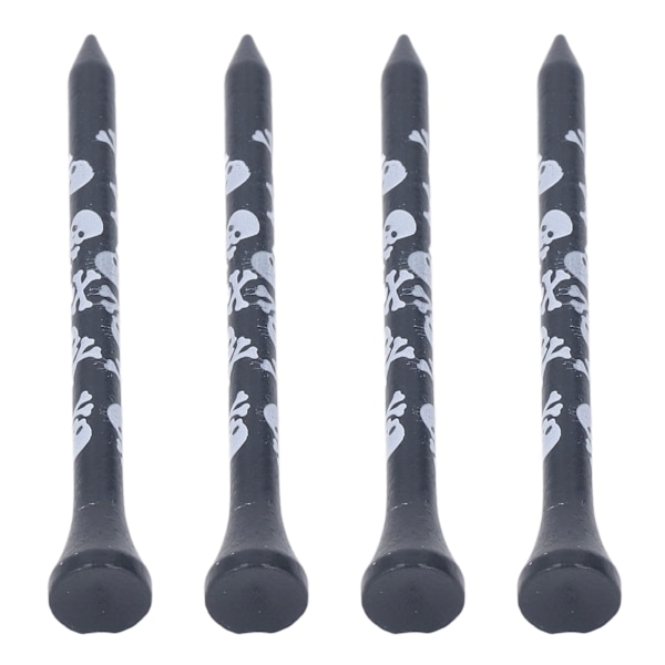 Golfpeggar i bambuträ, 30-pack, 8 cm, tryckt döskalledesign, golftillbehör