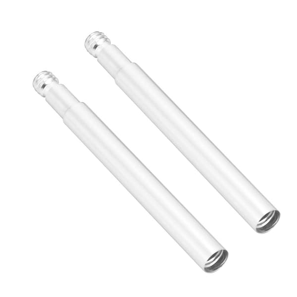 2 stk 60 mm Sykkel Presta Ventilforlenger Innerdekk Ventiler Forlengelse (Sølv)