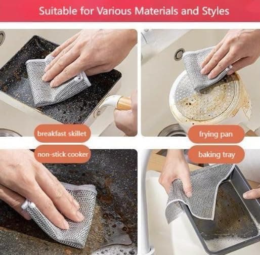 Nye 10 stk. nye multifunktionelle stålklude, der ikke ridser, multifunktionelle