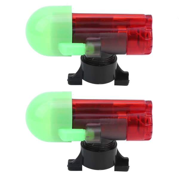 2 Set Nattsfiske Sensorlampa Spölarm LED Signal Känslig Låsande Poltyp
