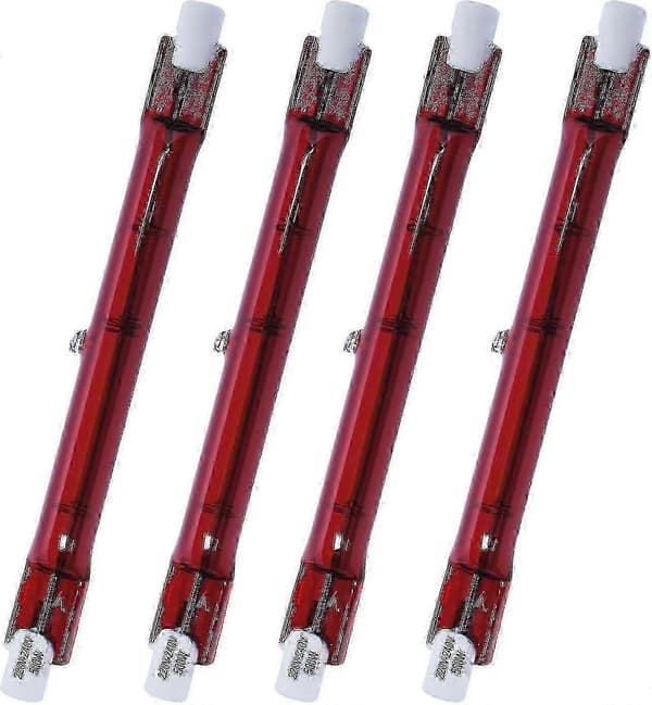 [DT]500 Watt Ruby R7 Halogen Infraröd Lampa för Trädgårdsvärmare - 4-pack