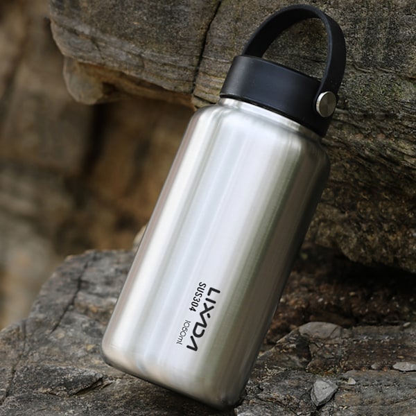 LIXADA 1050ml Lækagesikker Vandflaske i Rustfrit Stål til Camping og Vandreture