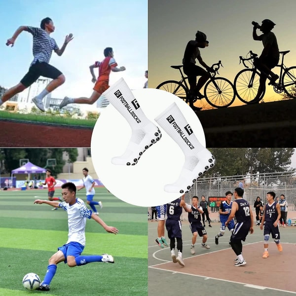 Kompressionsstrømper Fodbold, Fodboldsokker Løbestørrelse 39-46 til Acsergery mænd og drenge, skridsikre sokker