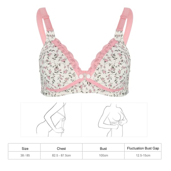 Amnings-BH i bomull, rosa 38 85