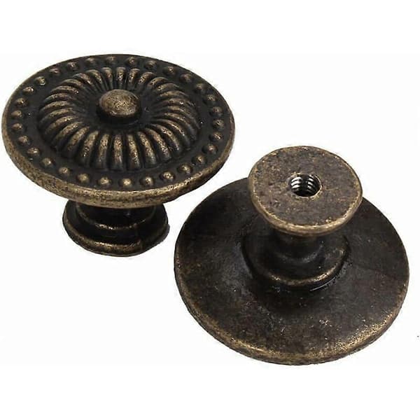 Vintage skapskuffeknott, pakke med 4 (bronse)