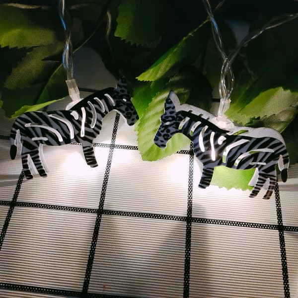 Søde Dyre Zebra LED Lyskæde til Børneværelse Fe Dekoration