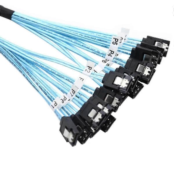 8 st SATA-kabelset 8 set SATA 3.0-kabel PC SATA-kabel SAS 7Pin 6Gbps datakabel för hårddisk SSD D[dt] As Shown