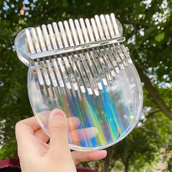 Tydlig Kalimba tumpiano Björnformad 17-tangenters solid fingerpiano