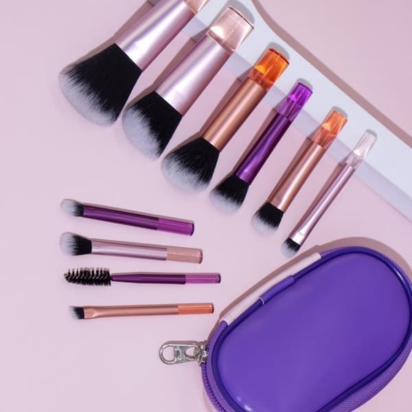 【DENGTU】New Beginner Set with 10 Mini Makeup Brushes Makeup Foundation Brush Cartridge Storage Cleaning