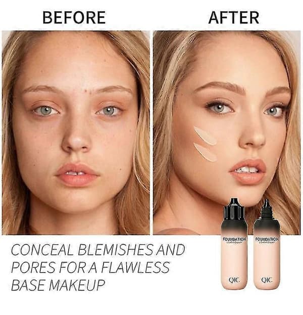 Let Silkeagtig Flydende Foundation Makeup Isolation Fugtgivende Dækker Mørke Rande Co[dt]
