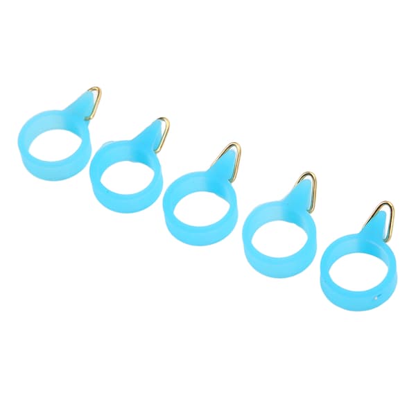 5 stk. fiskekrog holder rustfrit stål gummi cirkel stangholder