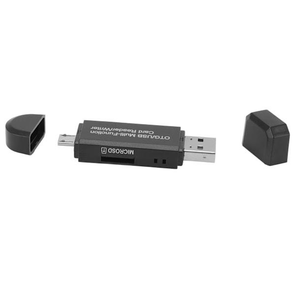 USB 2.0 64GB OTG Kortlæser 2 i 1 Han til Smartphone Computer Sort