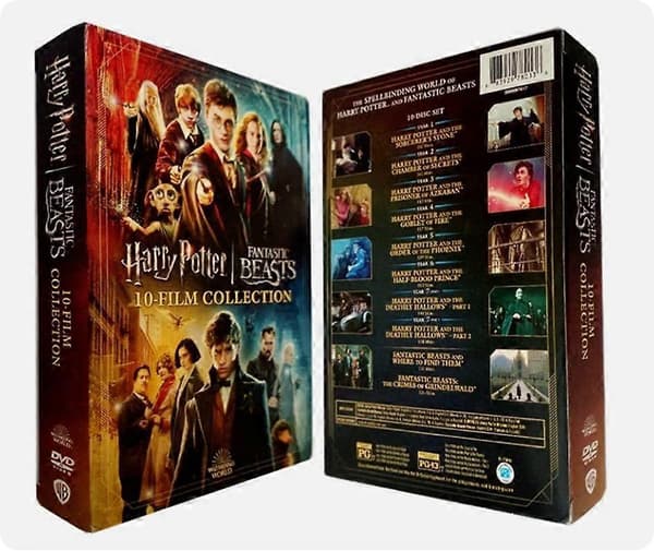Wizarding World 10-film samling - Harry Potter Fantastic Beasts DVD engelsk versjon