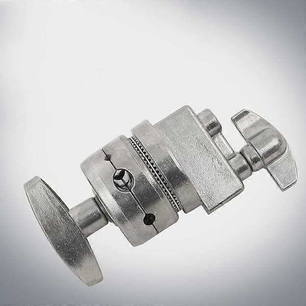 Metal Heavy Duty Grip Head C-Type Fotografi Magic Head Drejeskive Monteringsadapter til Lysstativ Silver