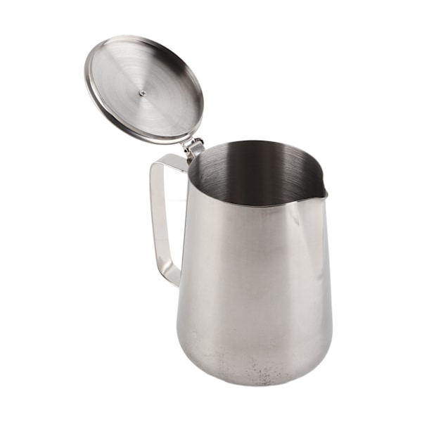 Melkepitcher i rustfritt stål med lokk for Latte Art - 600 ml kaffekopp