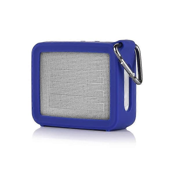2 stk silikonbeskyttelsesdeksel for Jbl Go2 Generation bærbar Bluetooth-lyd anti-fall deksel[dt] blue