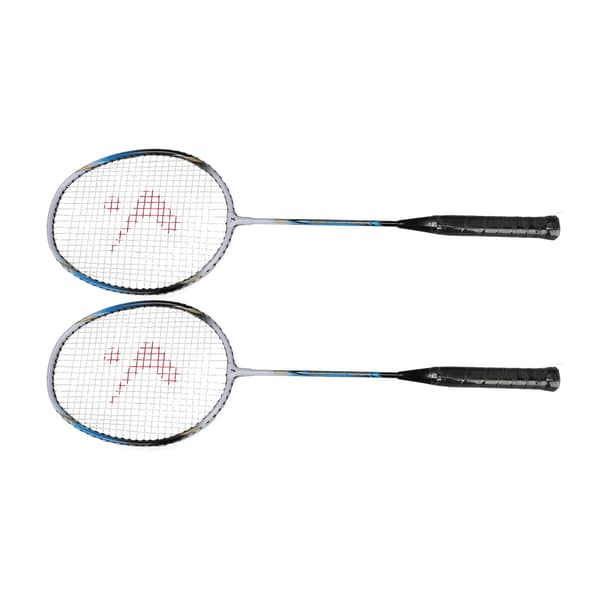 Blått Badmintonracketpar Aluminiumlegering Bekvämt Halkfritt Grepp Racketset