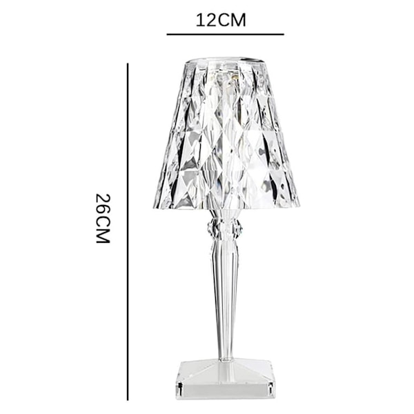 Elegant dimbar krystallbordlampe for enhver rominnredning