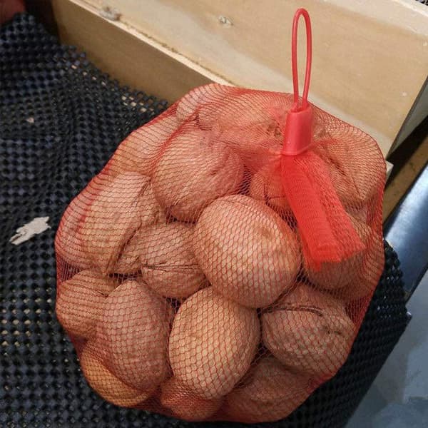 Plastnetpose, (rød) 30 cm 100 stk genanvendelig netpose, frugt a