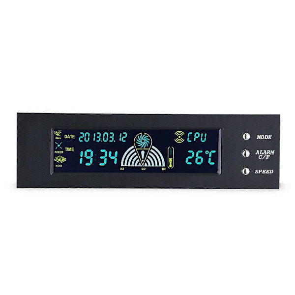 【DENGTU】5.86\" Holdbar PC Computer Ventilator Controller Temperatursensor PC Køling
