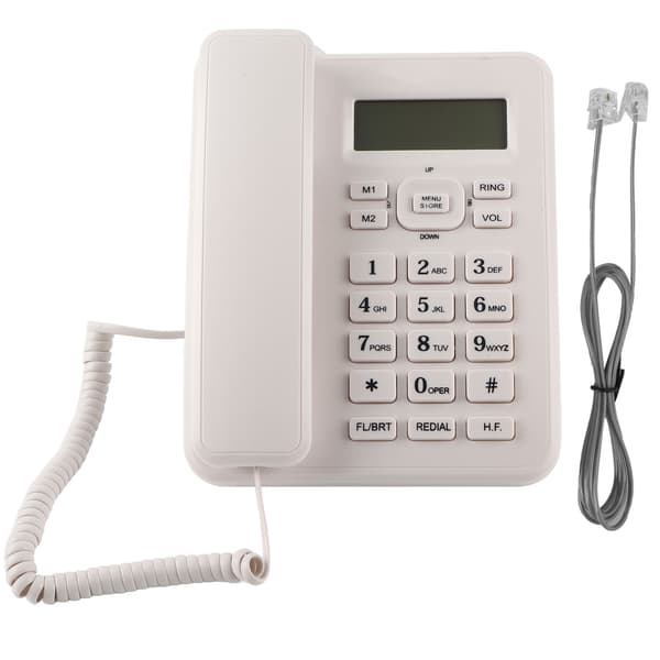 Hvit Husholdnings Hotell Fastline Telefon KXT6001CID
